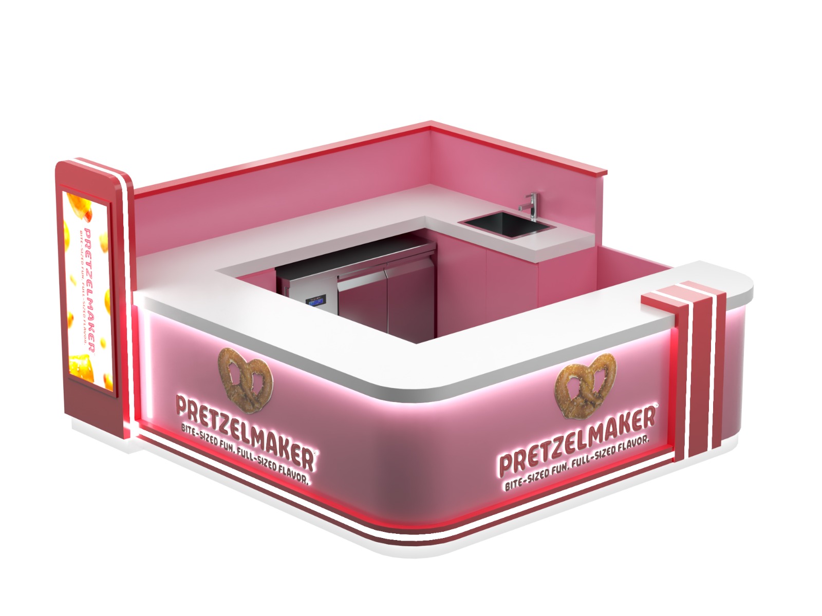 Berry Pink Pretzel Kiosk 
