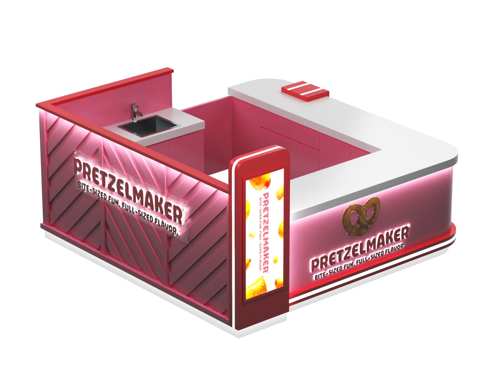 Berry Pink Pretzel Kiosk 
