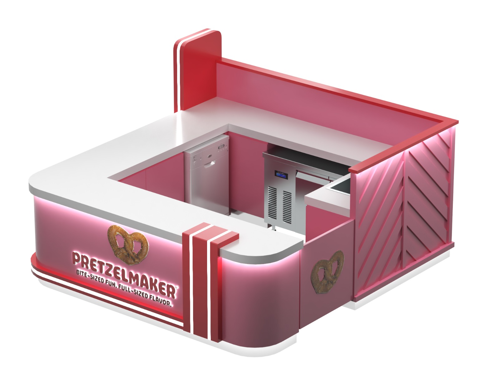 Berry Pink Pretzel Kiosk 