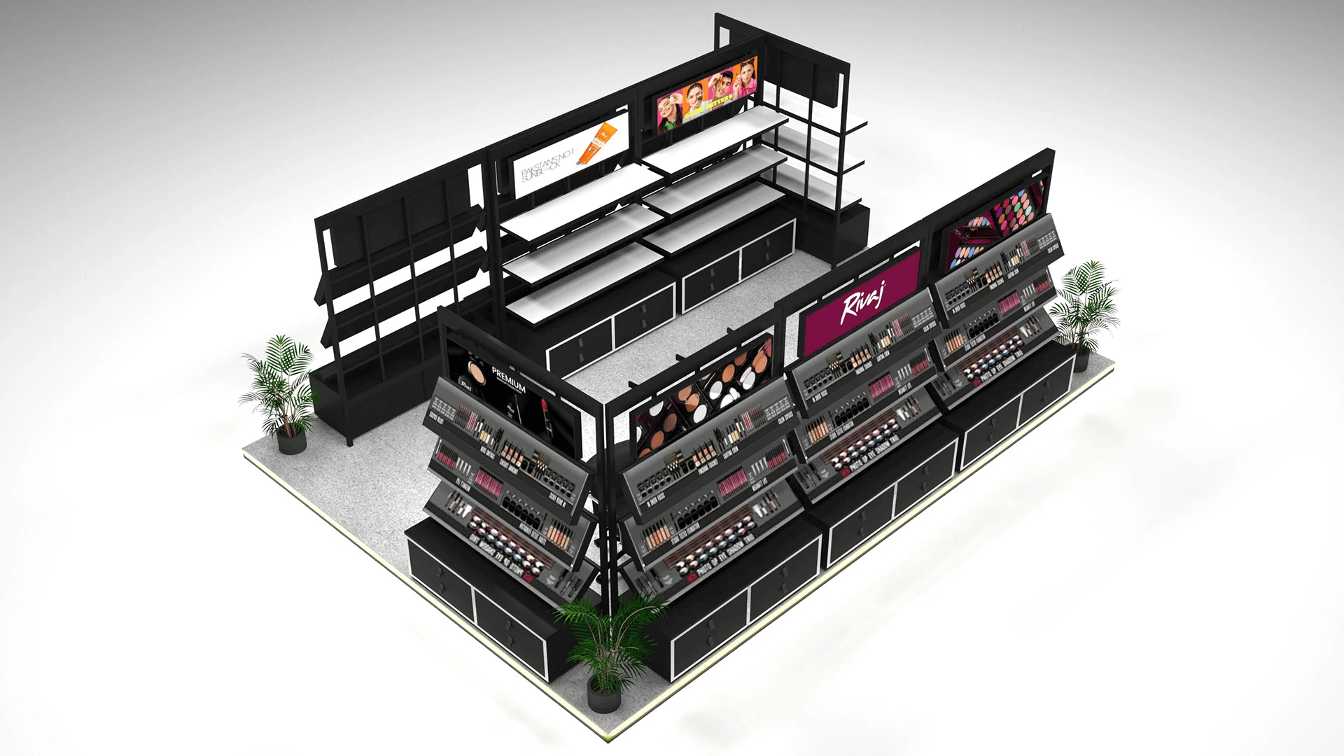Cosmetic Display Kiosk 