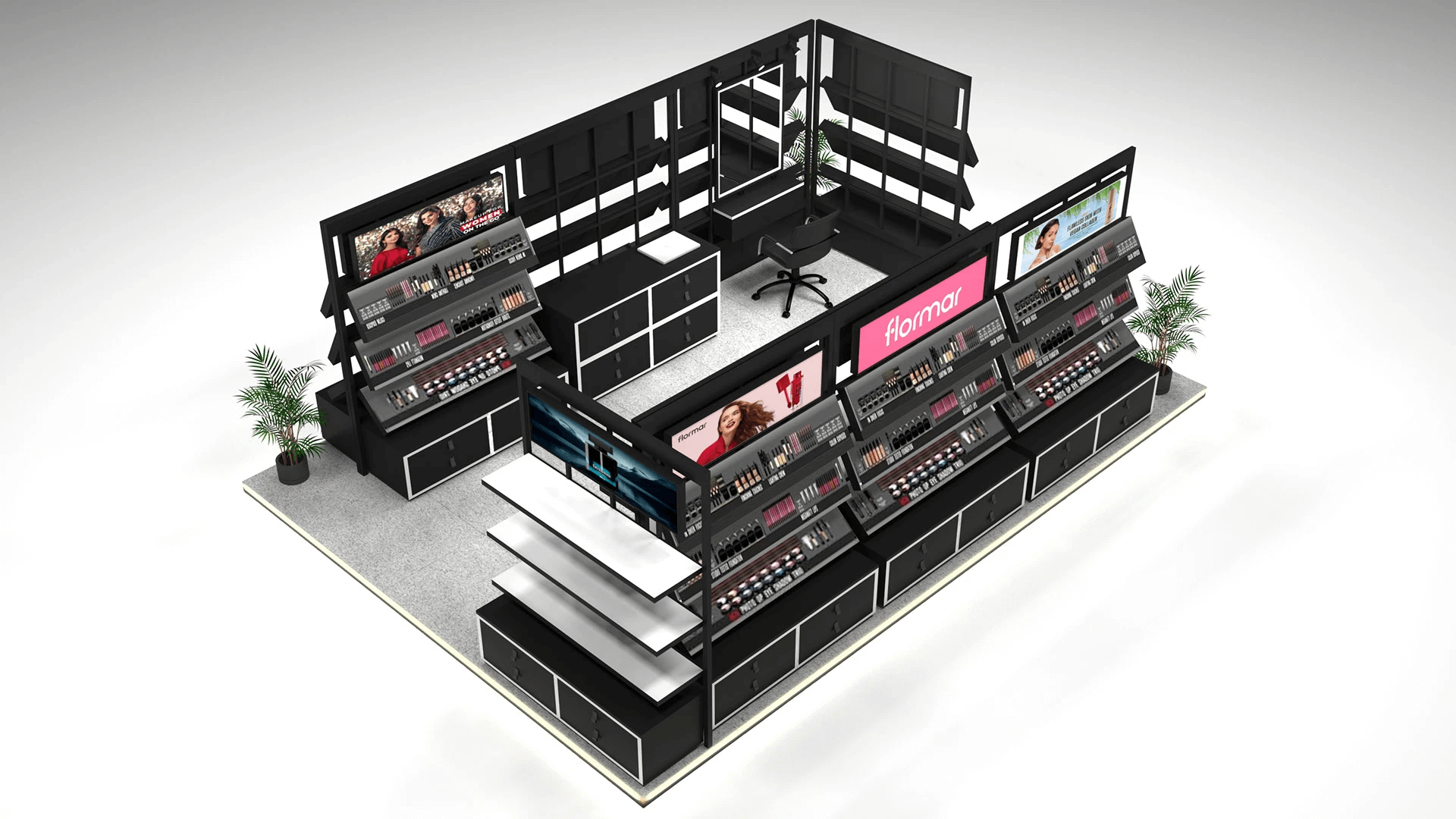 Cosmetic Display Kiosk 