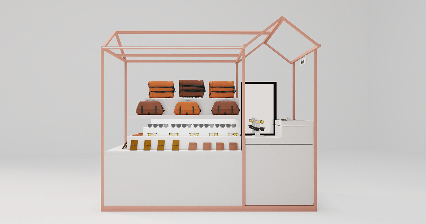 minimalist retail mall unit 