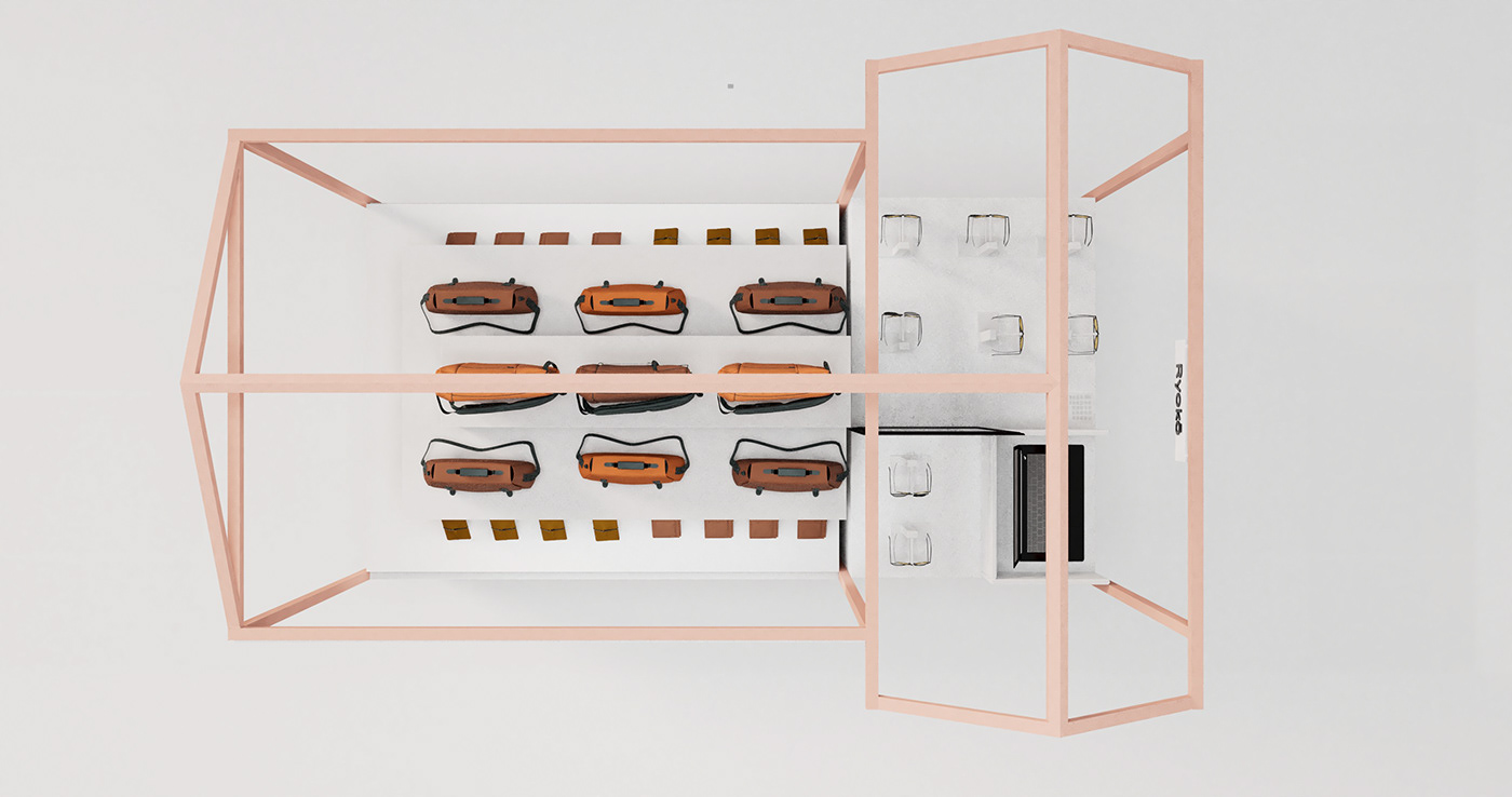 minimalist retail mall unit 
