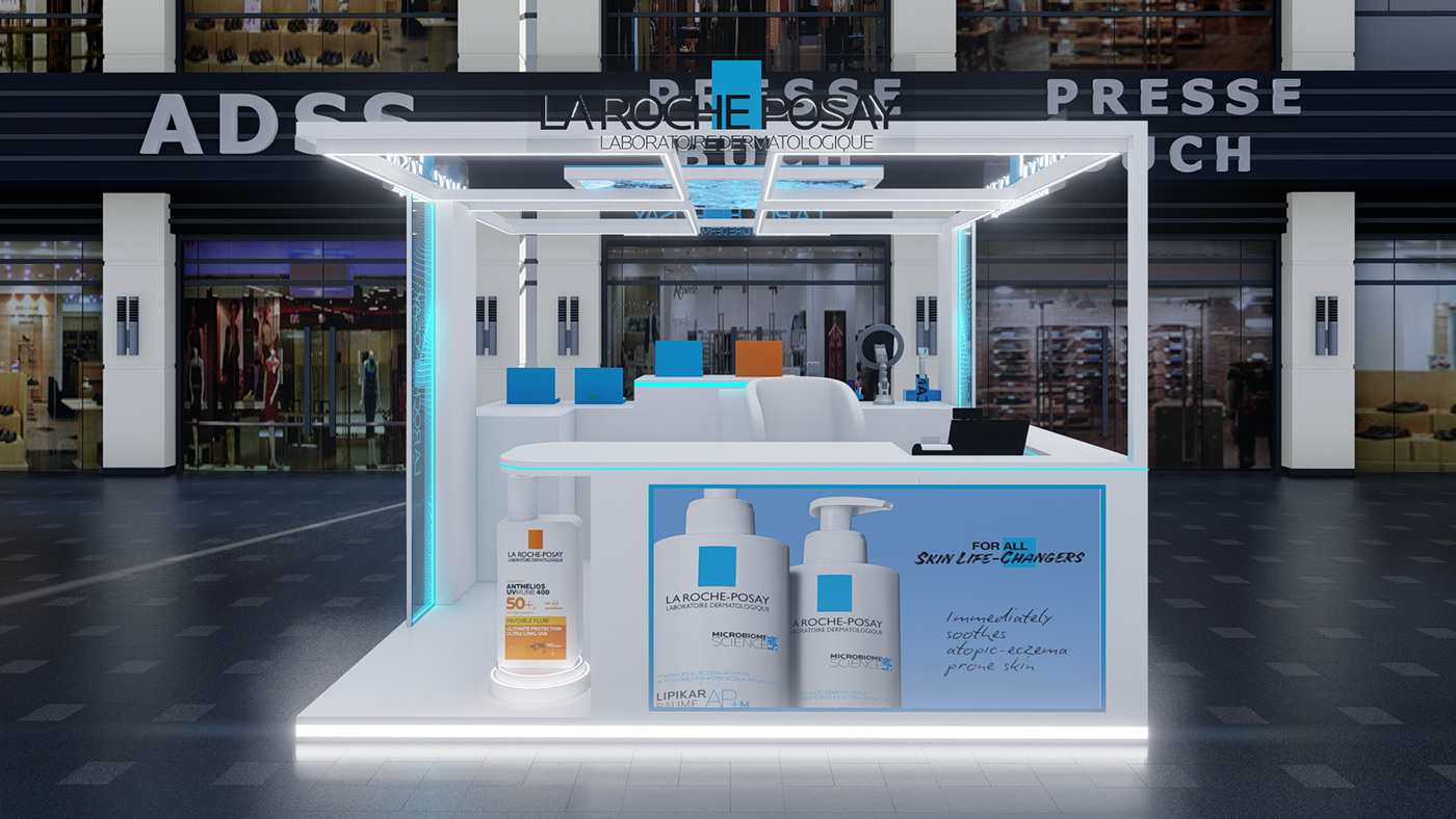 Pop-Up Skincare Display Kiosk