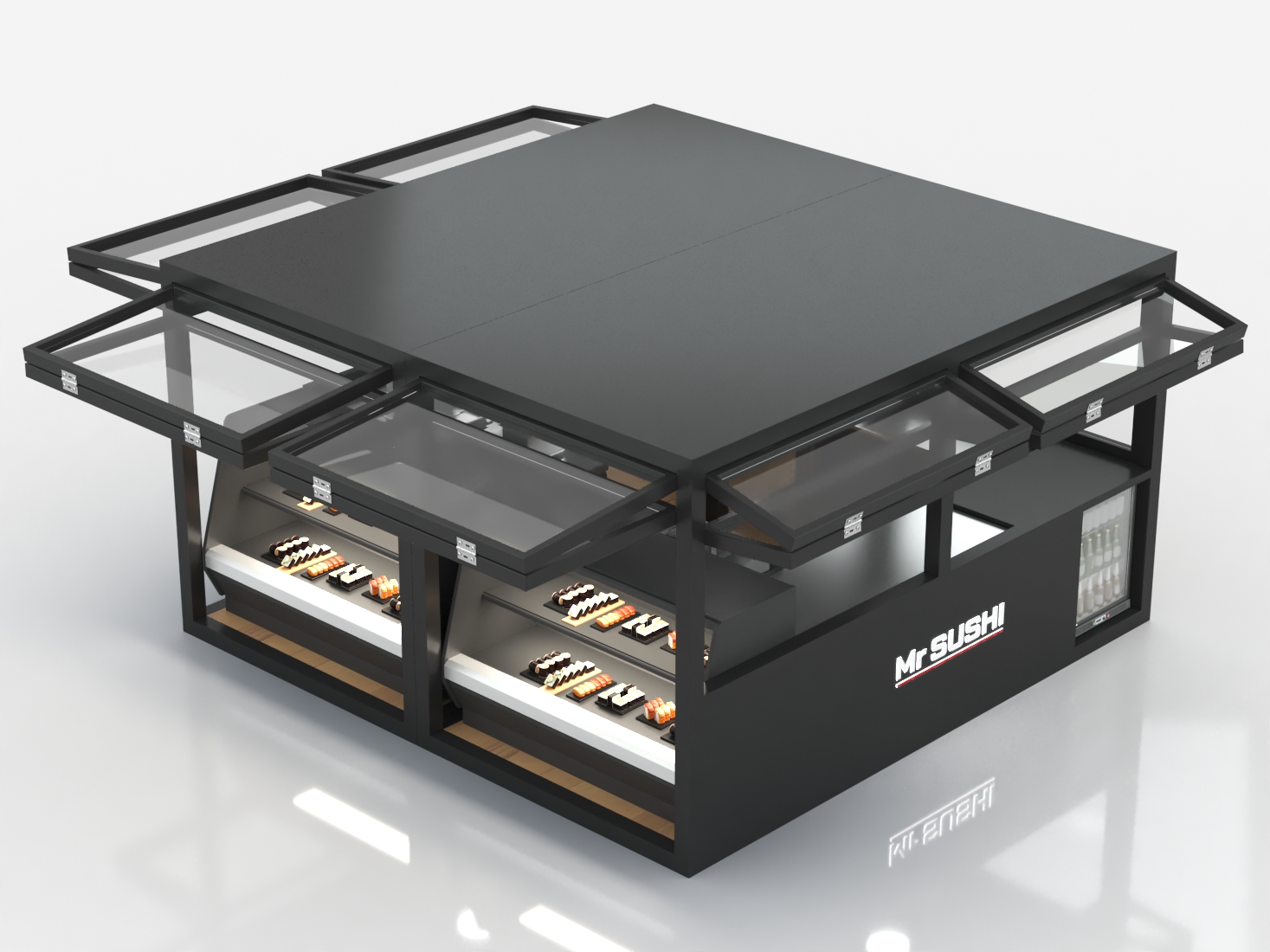 Sushi Outdoor Black Kiosk