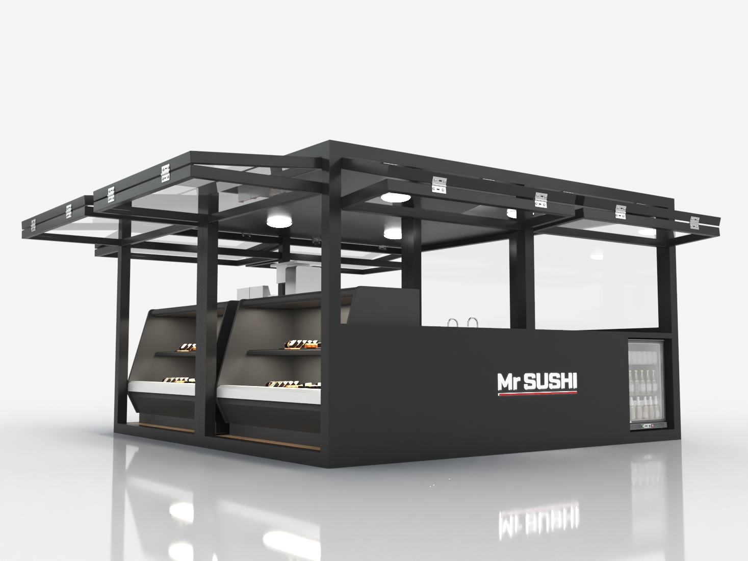 Sushi Outdoor Black Kiosk