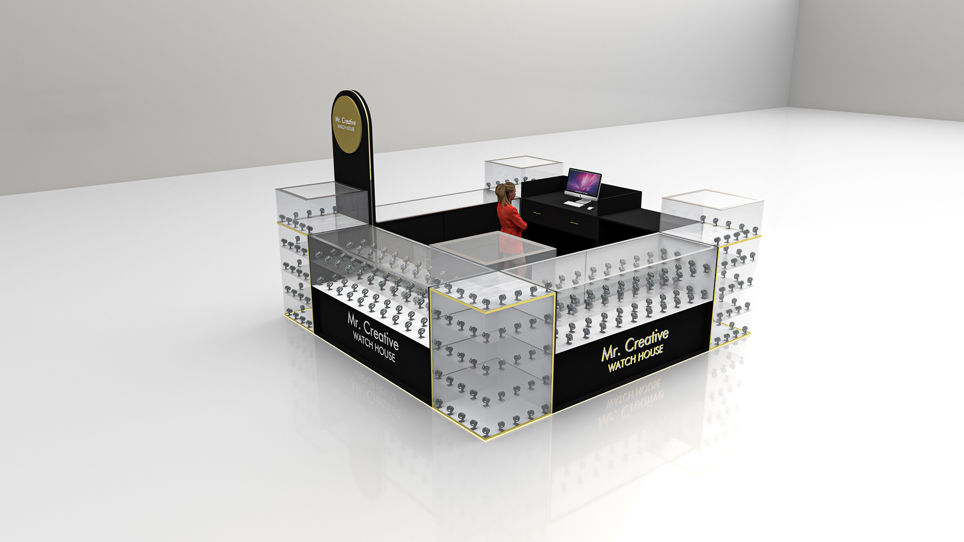 Glass Watch Display