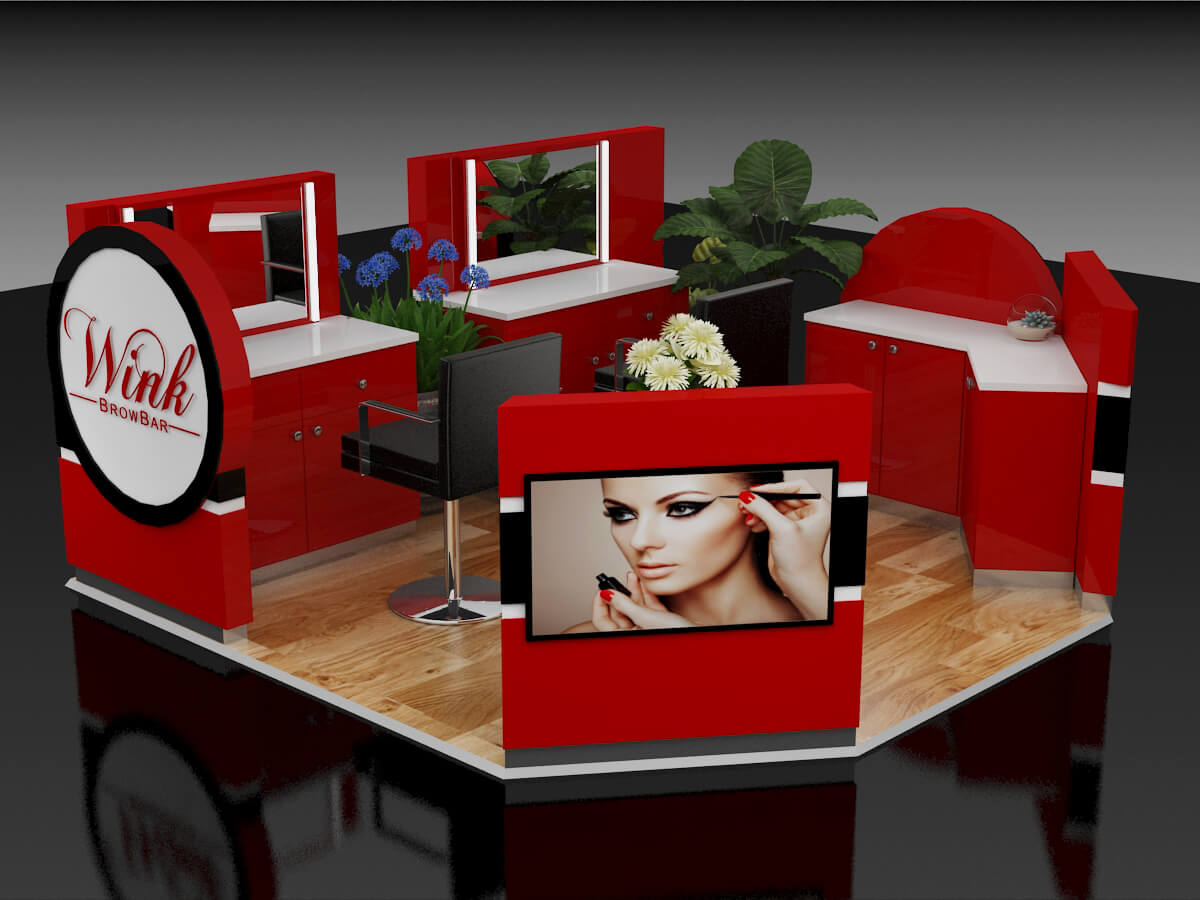 eyebrow threading kiosk 