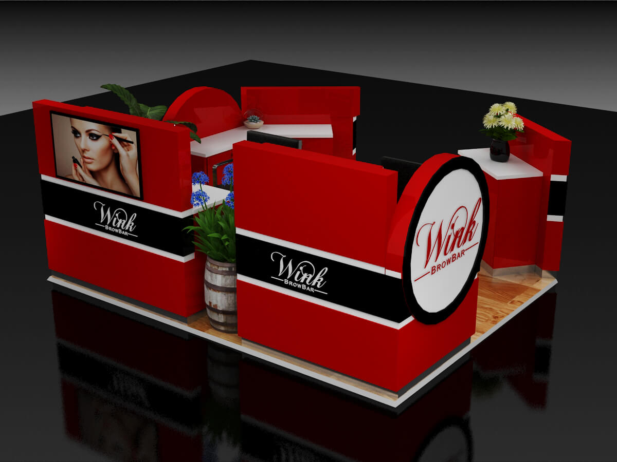 brow bar kiosk design 