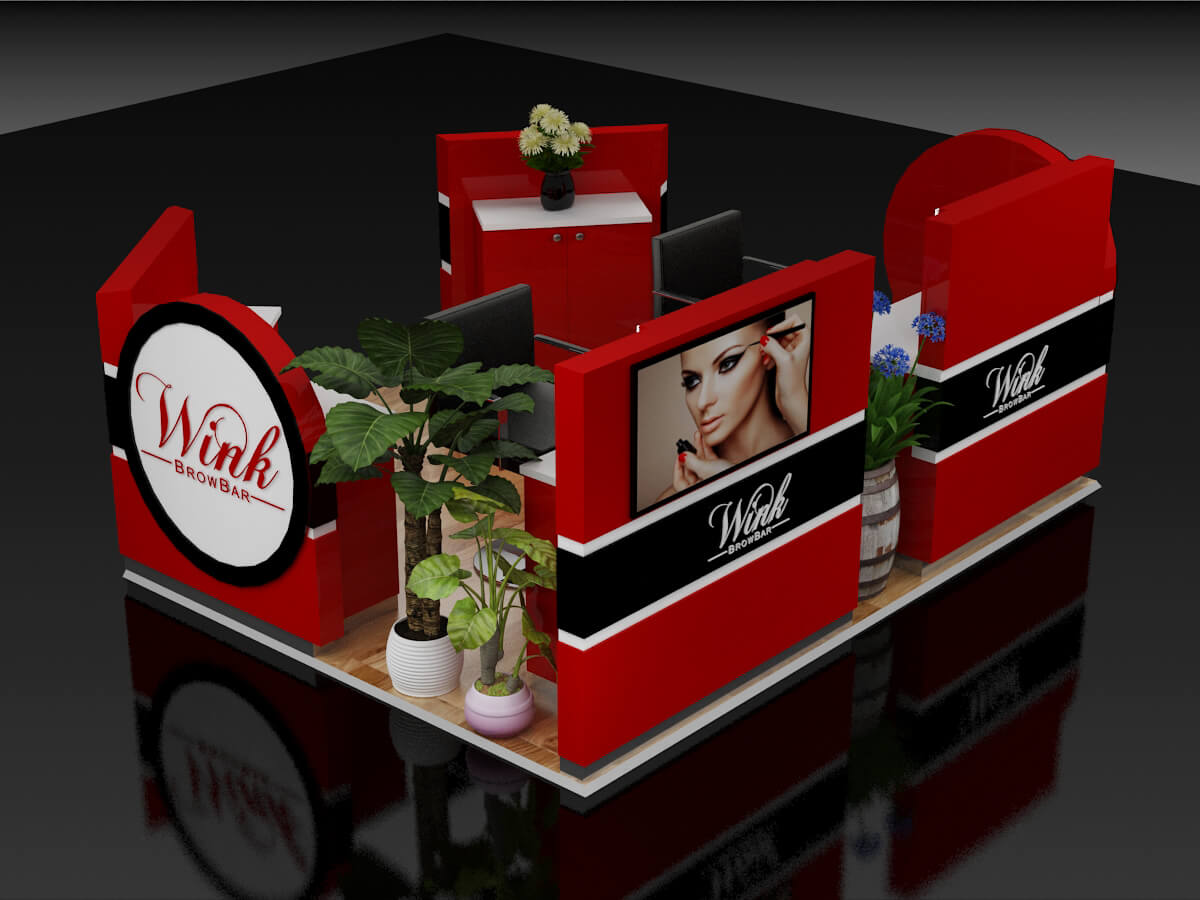 beauty salon kiosk design 