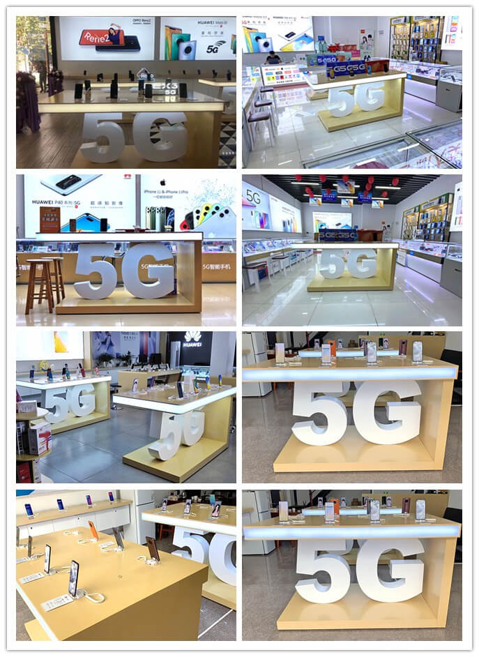 mobile phone display table