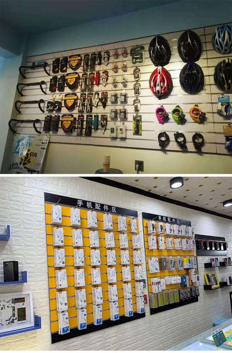 Slat wall display rack