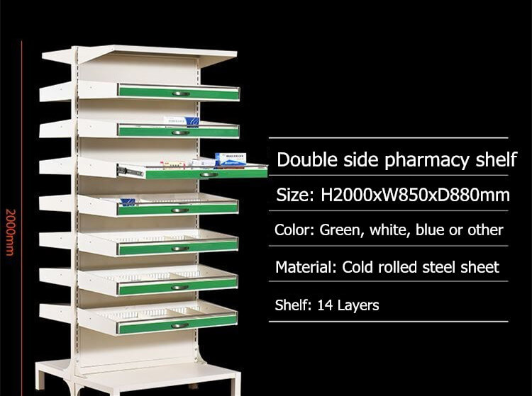 pharmacy display shelf