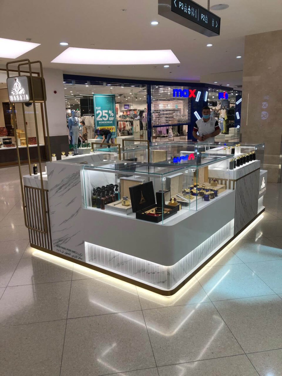 perfume kiosk