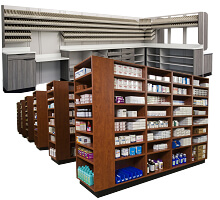 pharmacy casework storage furniture