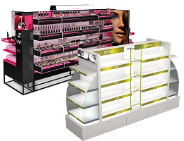 Gondola Cosmetic display shelves