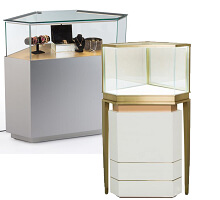Corner Jewelry Showcase