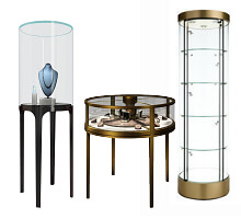 Round Jewelry Display Cases