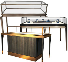Stainless Steel Jewelry Display Showcase