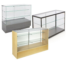 pharmacy glass showcase