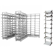 pharmacy see thru tubular shelving