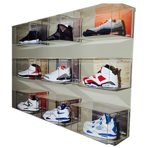 shoe display wall design