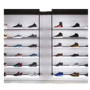 shoe display wall