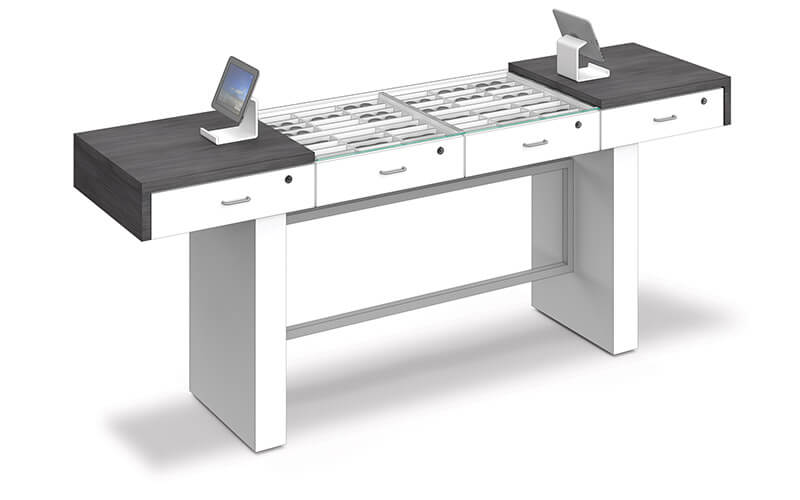 communal dispensing table & desk