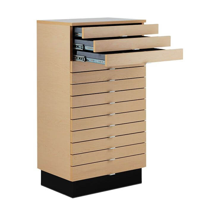 tray storage cabinet for optical eyewear