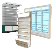 drugstore wall display cabinet