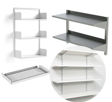 pharmacy wall mounted shelves