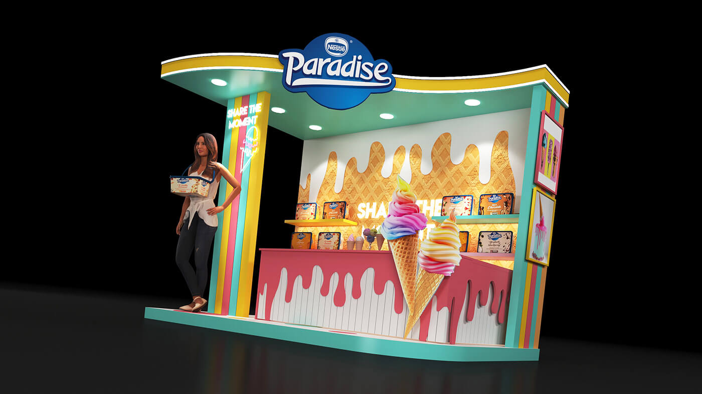 mall ice cream counter