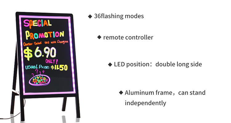 LED signage menu