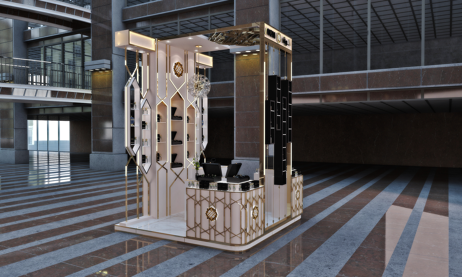 perfume kiosk
