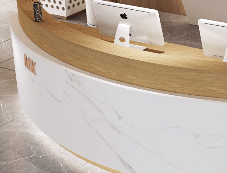 curved desk