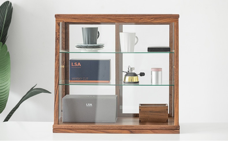 wooden showcase