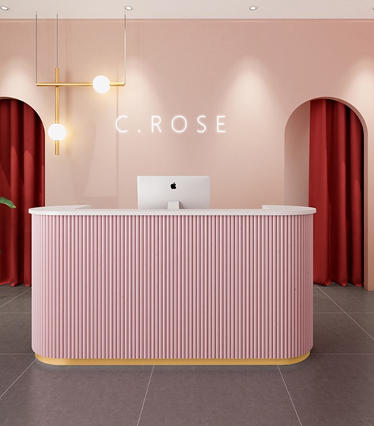 light pink table