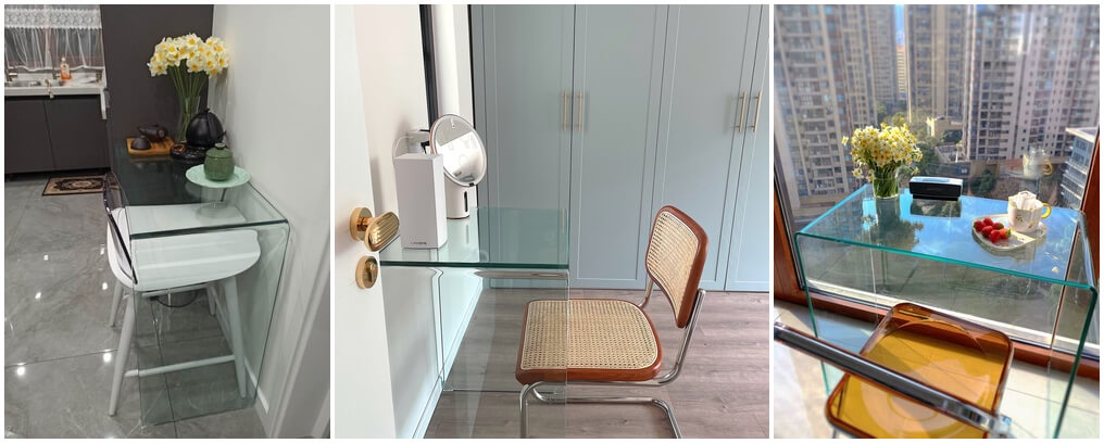 office glass table