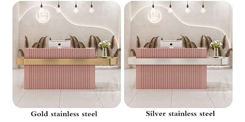pink retail desk