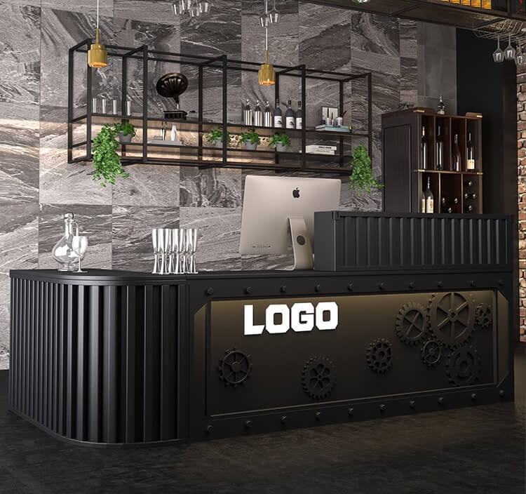 metal front desk