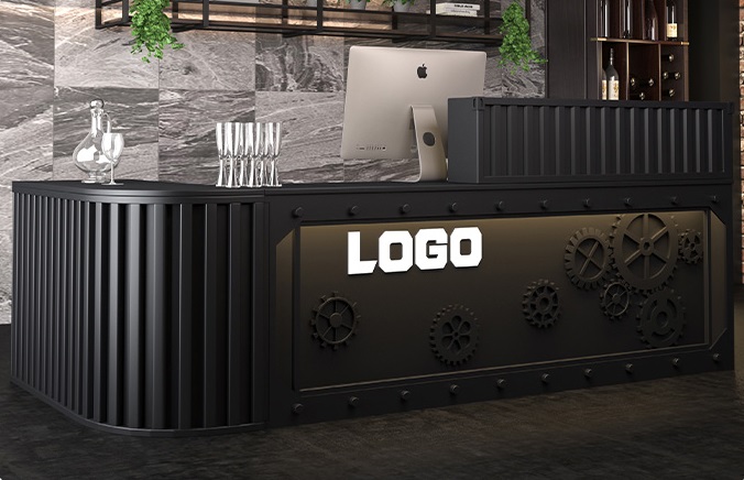 metail style bar counter