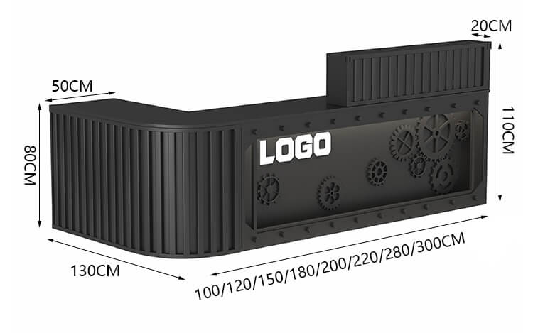custom black desk