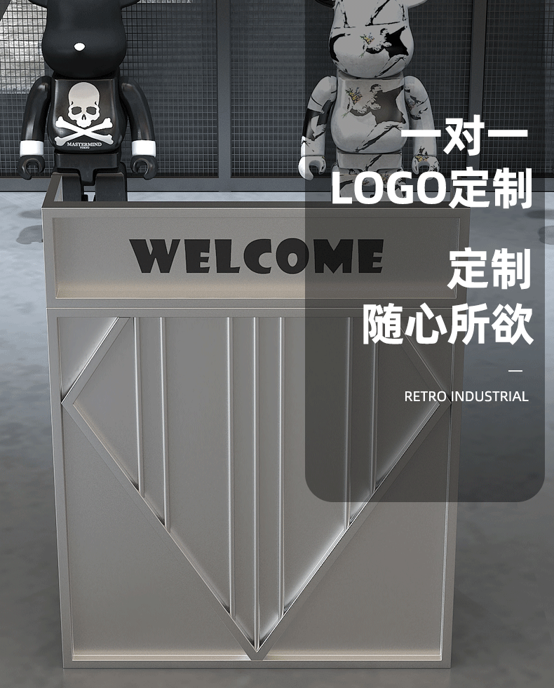 grey reception counter