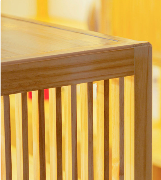 wooden shelves