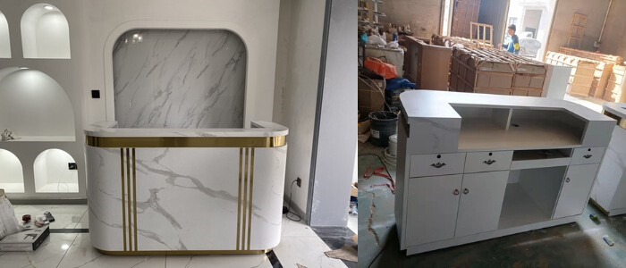 beauty shop reception desk
