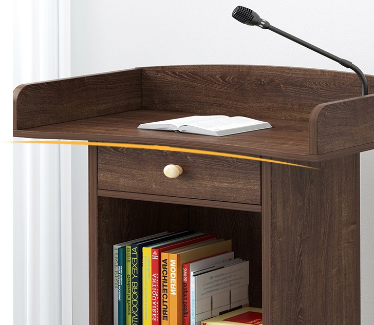 wooden podium table
