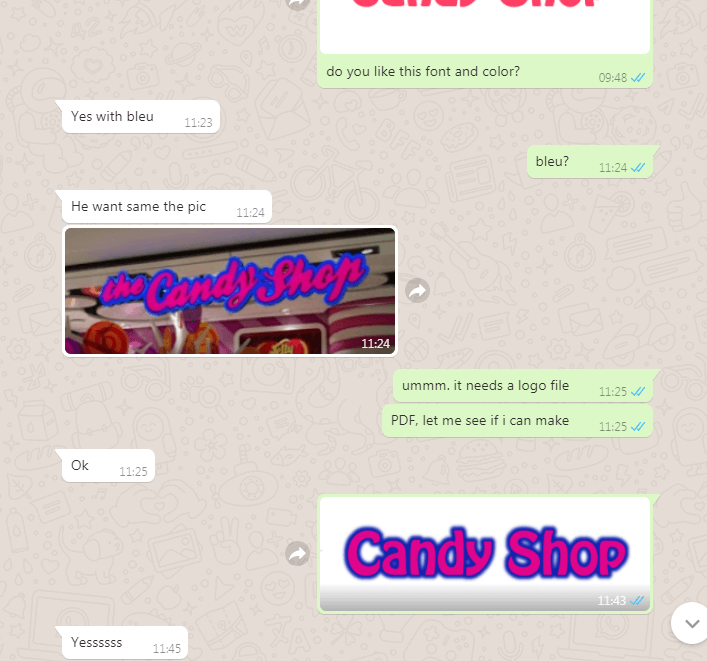 candy shop logo