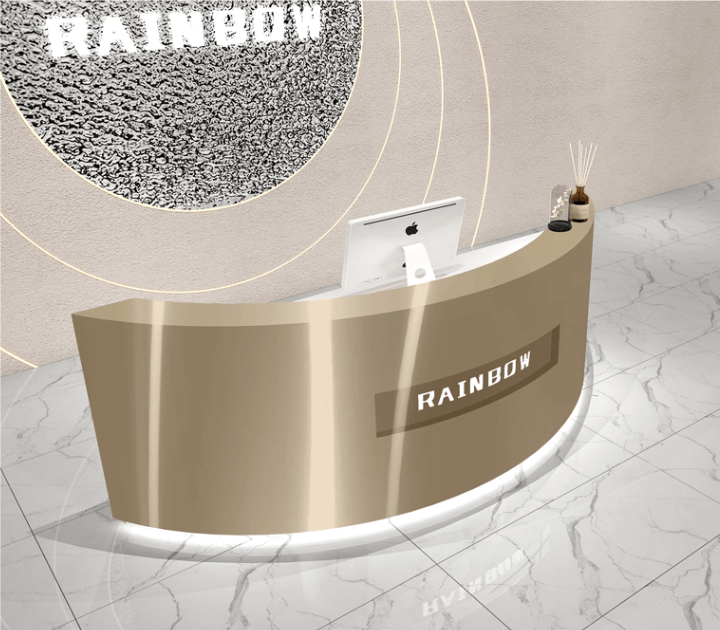 golden reception desk