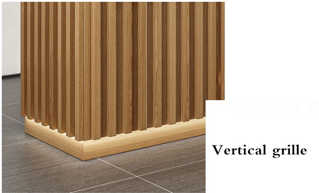 wooden reception table