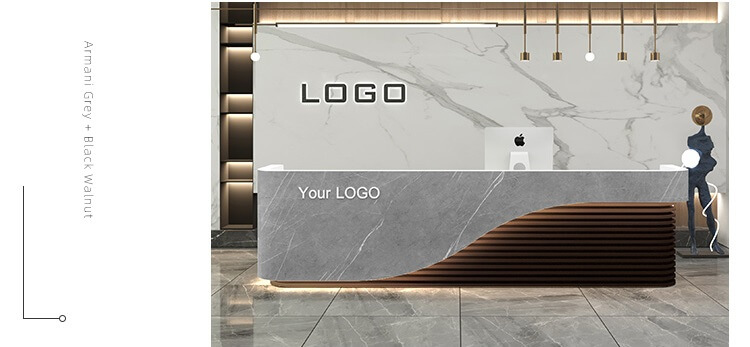 wood front desk